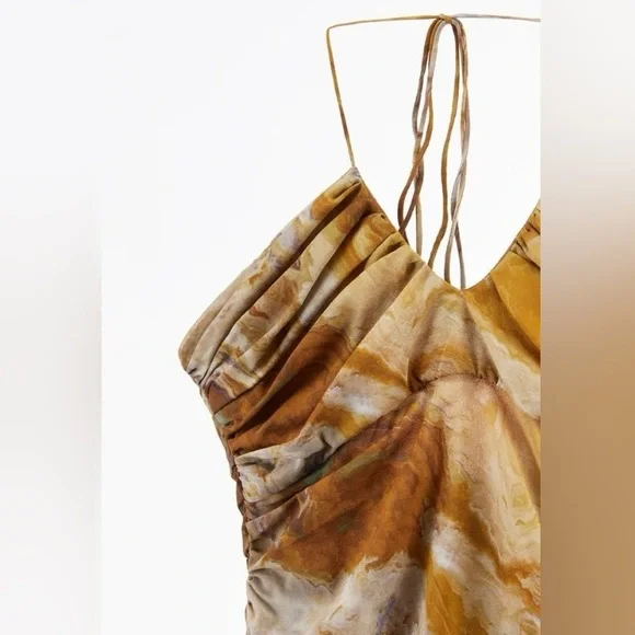 ZARA PRINTED SILK DRESS 8588/851 S NWOT - Picture 9 of 9